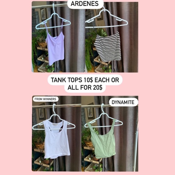 4 tanks tops, from ardenes, dynamite and winners, all size small - Picture 1 of 1